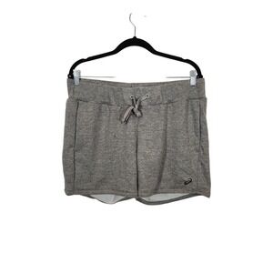 Asics Gray Heathered Drawstring Sweat Shorts Activewear‎ Women's